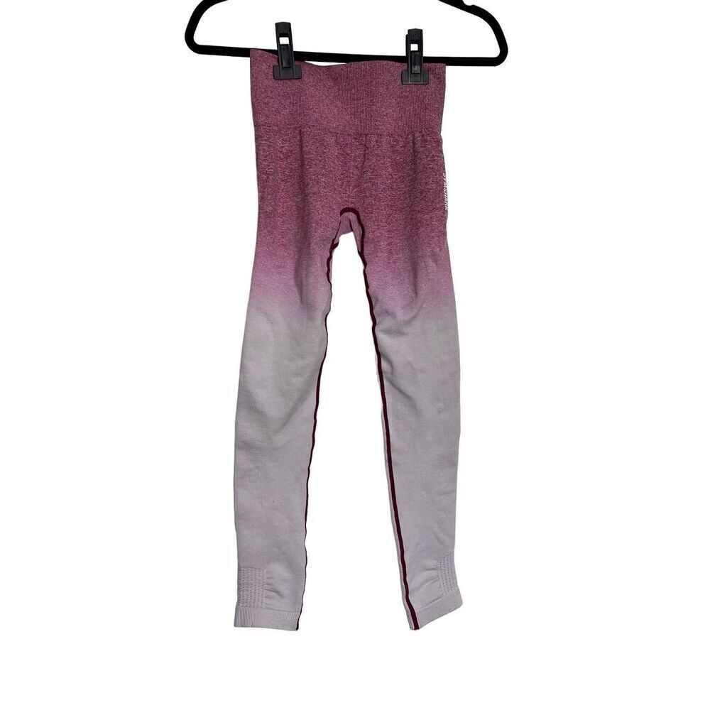 Gymshark‎ Pants Womens Size Small Pink Gray Ombre Adapt Vital Seamless Leggings